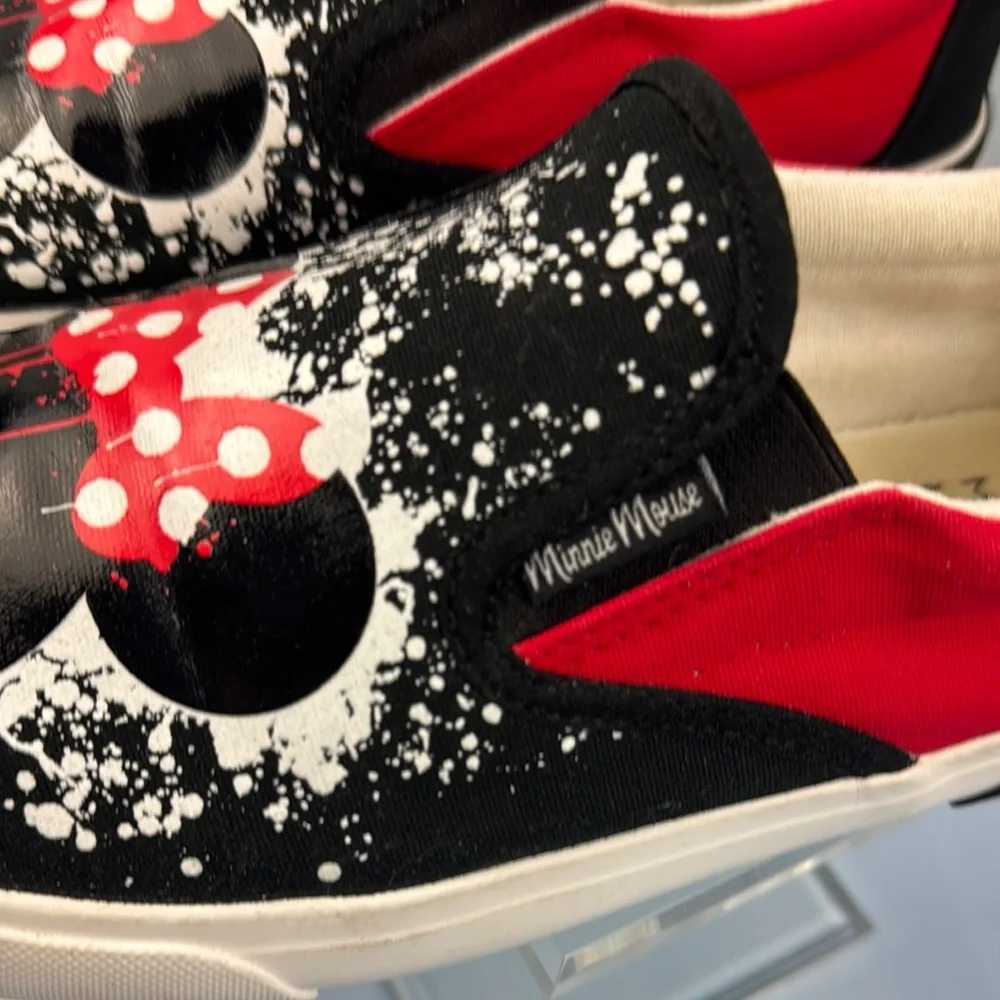 Disney Red and Black Flats with Bow - Picture 5 of 12